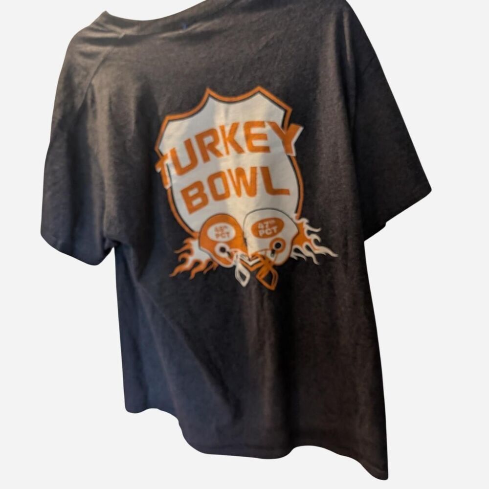 Port-company Men's Grey and Blue T-shirt